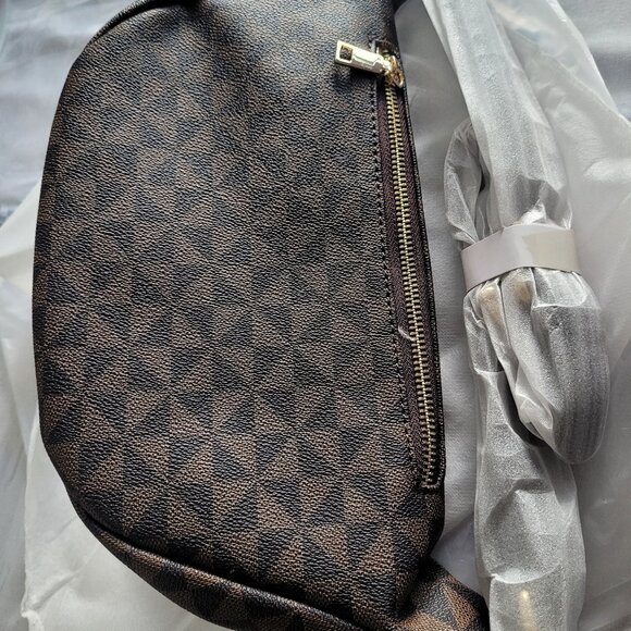 Anck Fanny Pack Women's Crossbody Belt Bag, Chocolate Brown 13x6x6" - Picture 7 of 8